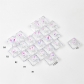 Purple Twilight Butterfly 104+32 Fog Transparent PC Pad Printing ai3D Keycaps Set Cherry Profile for Mechanical Keyboard